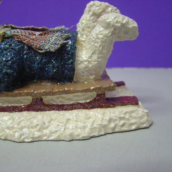 2001 Snowsnickle "Snowboy on Sled" ENESCO figure 861855, Linda Lindquist Baldwin - Picture 3 of 15